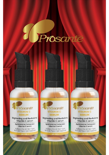 Canlandırıcı ve Aydınlatmaya Destek Sağlayan Vitamin C Serum 30 ml x 3 Adet fırsatları
