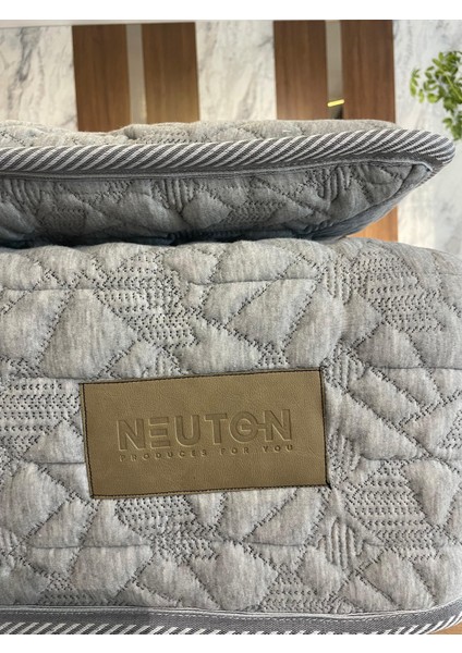 Neuton Carina Yatak 90X190 cm Gri Desenli Ortopedik Herkül Yaylı Tek Kişilik Yatak