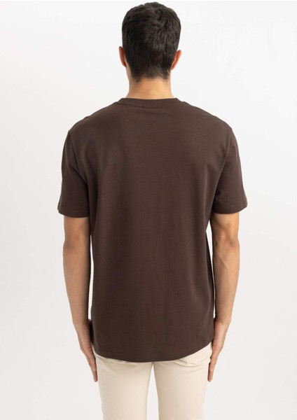 %100 Pamuk New Regular Fit Bisiklet Yaka Basic Düz Kısa Kollu Tişört V7699AZ24SP