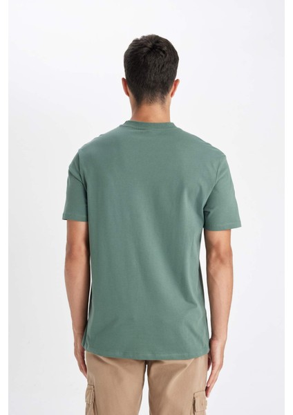 %100 Pamuk New Regular Fit Bisiklet Yaka Basic Düz Kısa Kollu Tişört V7699AZ24SP