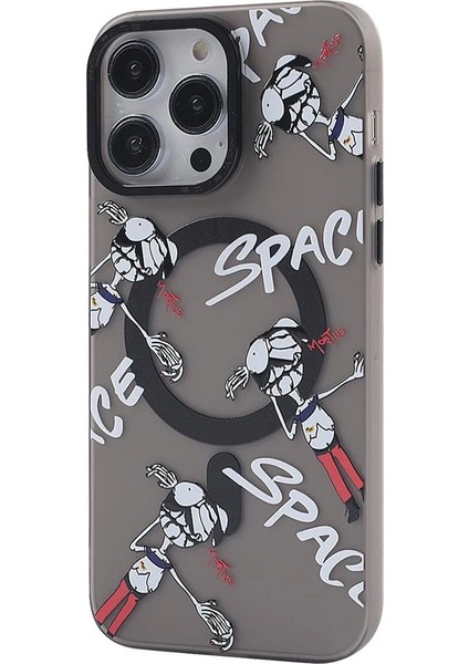 iPhone 13 Pro Max Kılıf Apollo Magneticsafe Desenli Kapak - Apollo Siyah - 3 - CPT107311-4874