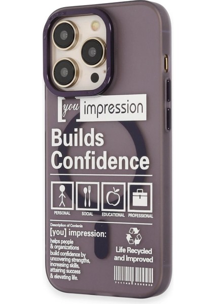 iPhone 14 Pro Kılıf Apollo Magneticsafe Desenli Kapak - Apollo Mor - 6 - CPT107903-8989