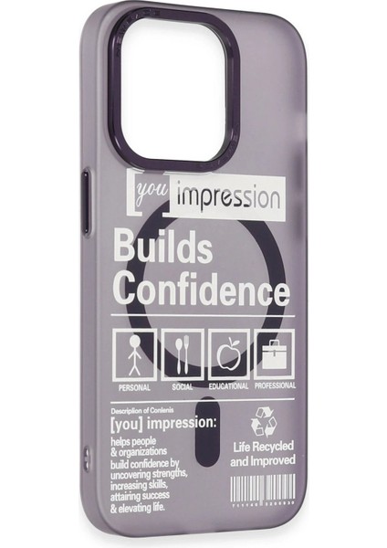 iPhone 14 Pro Kılıf Apollo Magneticsafe Desenli Kapak - Apollo Mor - 6 - CPT107903-8989