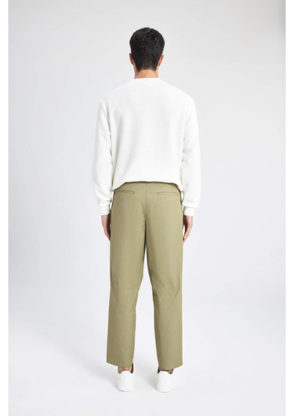 Yazlık Kumaş Pantolon Tapered Fit Normal Kesim Düz Paça Cepli B6667AX24SP