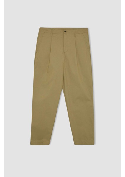 Yazlık Kumaş Pantolon Tapered Fit Normal Kesim Düz Paça Cepli B6667AX24SP