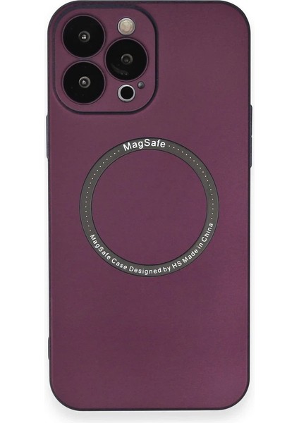 iPhone 13 Pro Kılıf Jack Magneticsafe Lens Silikon - Mürdüm - CPT101836-8841
