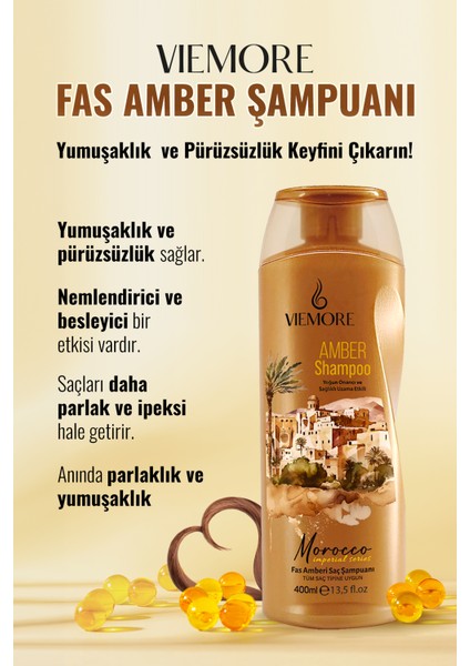 Fas Amberi Saç Şampuanı 400ML - Onarıcı, Güçlenme, Dökülme-Karşıtı, Parlaklık, Nemlendirici indirimleri
