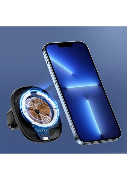 Duzzona V1 15W Manyetik Kablosuz Wireless Hızlı Şarjlı Araç Içi Telefon Tutuc - CPT103650-97 indirimleri