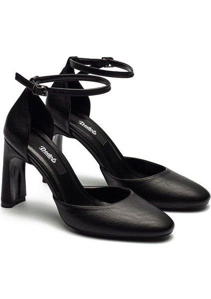 Yüksek Topuklu Tokalı Klasik Abiye Ayakkabı 4010