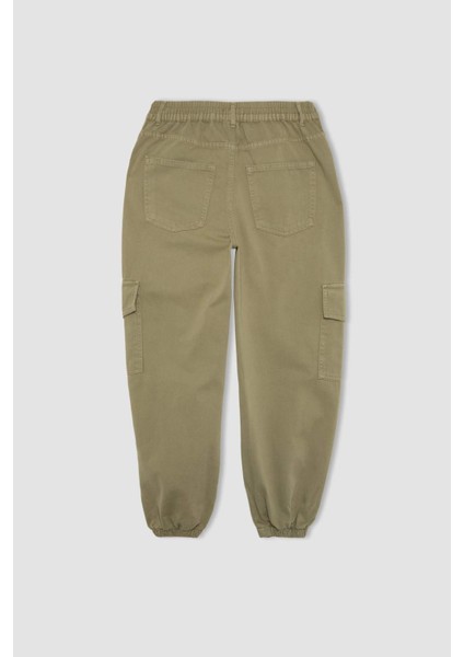 Coool Jogger Pantolon Gabardin Kumaş Normal Bel Basic Düz Kargo Cepli B0454AX24SP