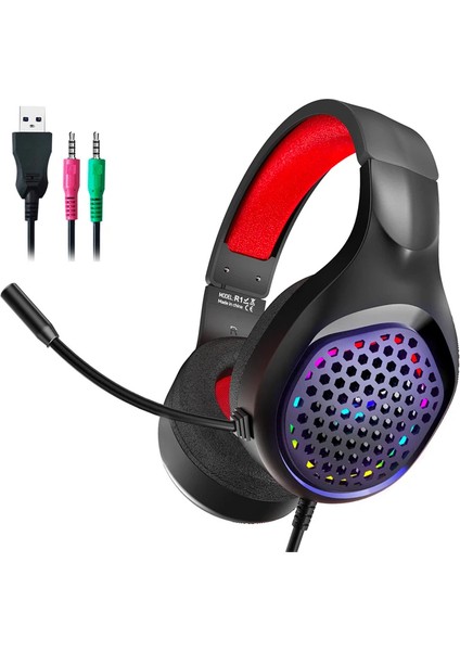 Xmowi R1 Gaming Mikrofonlu Rgb Oyuncu Kulaklığı Pc- Dizüstü ve PS4-(1903) - CPT101183-2832