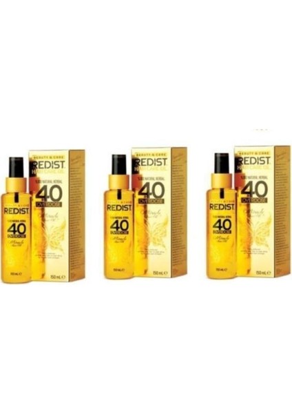 3 Adet 40 Bitkili Saç Bakım Yağı 150 ml