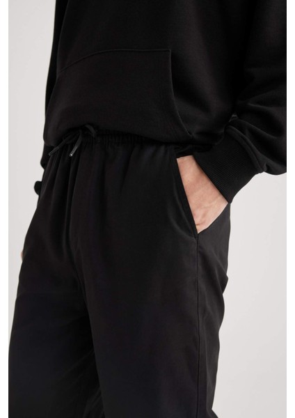 Jogger Gabardin Pantolon Regular Beli Bağcıklı Cepli Lastikli Paça B7493AX24SP