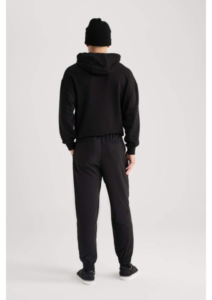 Jogger Gabardin Pantolon Regular Beli Bağcıklı Cepli Lastikli Paça B7493AX24SP