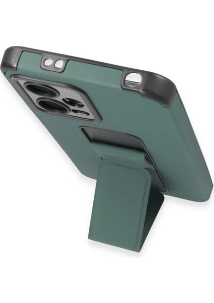 Xiaomi Poco X5 5g Kılıf Mega Standlı Silikon - Yeşil - CPT101179-4937 fırsatları