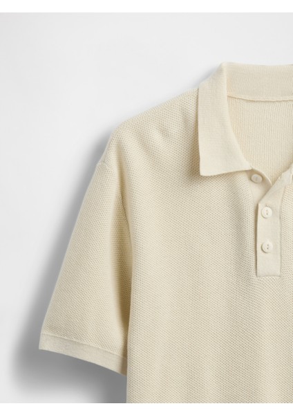 Erkek Çocuk Krem Relaxed Sweatshirt Polo T-Shirt fiyatları