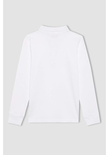 Erkek Çocuk Pike Uzun Kollu Basic Polo Tişört L0288A624SP