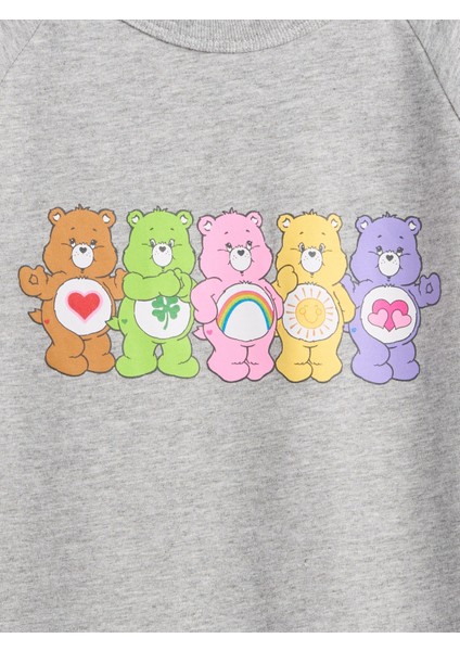 Kız Çocuk Gri Carebear Grafik Baskılı T-Shirt fiyatları