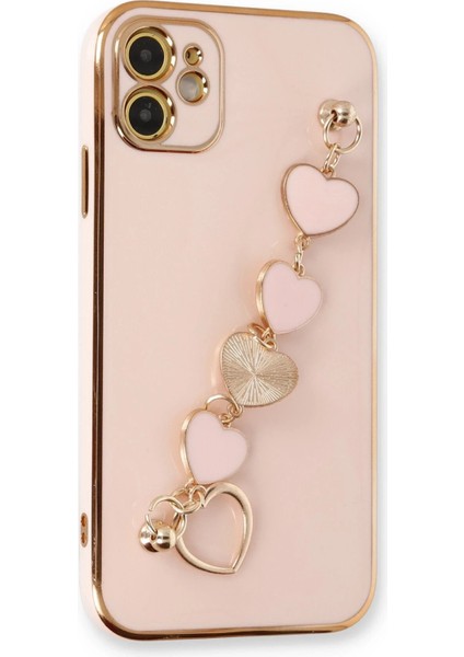 iPhone 12 Kılıf Esila Silikon - Pudra - CPT105228-8241