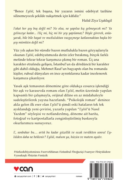 Eylül (Günümüz Türkçesi) - Mehmet Rauf