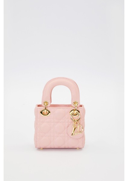 Pembe Mini Kapitone El Çantası fırsatları