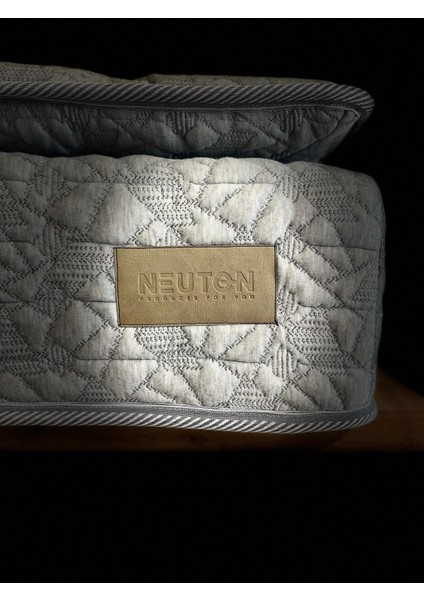 Neuton Carina Yatak 90X190 cm Gri Desenli Ortopedik Herkül Yaylı Tek Kişilik Yatak