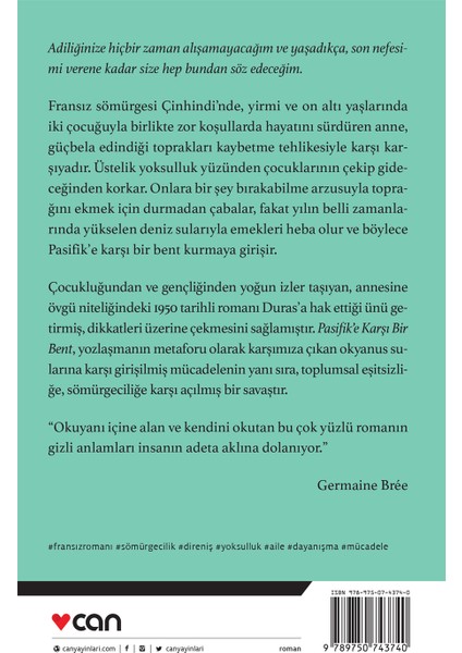 Pasifik'e Karşı Bir Bent - Marguerite Duras fiyatları