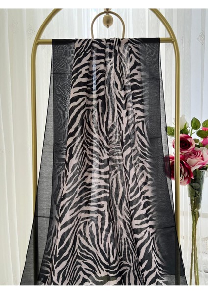 Zebra Desen Pamuk Şal Siyah Beyaz fiyatları