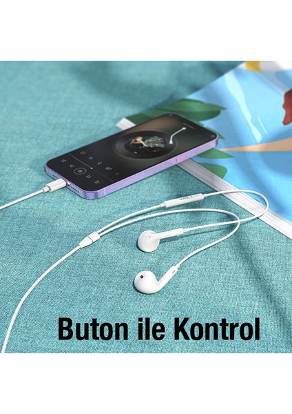 Hoco M1 Max iPhone Lightning Kulakiçi Mikrofonlu Kablolu KULAKLIK-(1903) - CPT108453-8690