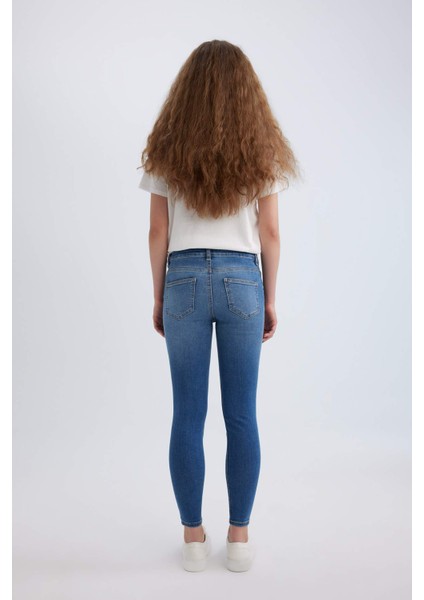 Rebeca Skinny Fit Normal Bel Dar Paça Uzun Jean Pantolon B6506AX24SP