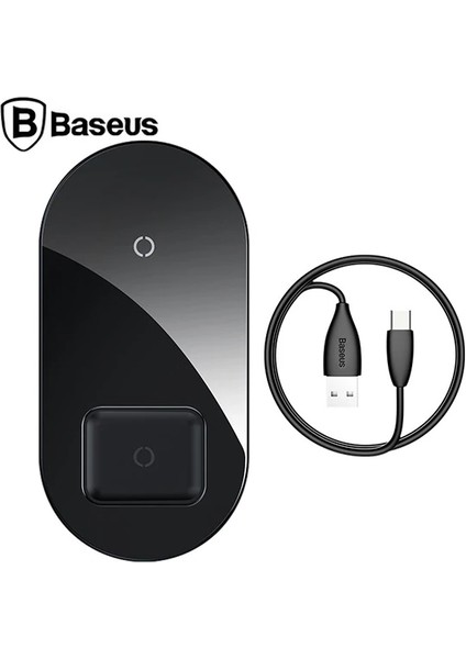 Baseus Simple 2in1 Kablosuz Wireless Şarj 18W IPHONES+IPODS-(1903) - CPT103264-7147