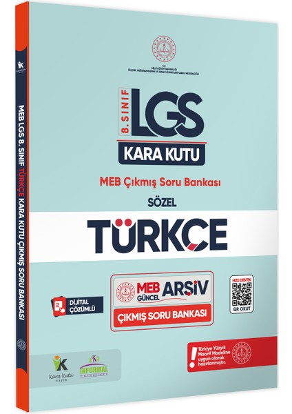 8. Sınıf LGS Türkçenin Kara Kutusu Dijital Çözümlü Çıkmış Soru Bankası
