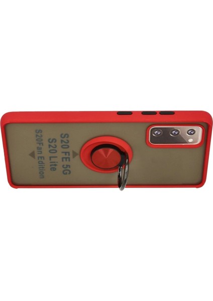 Samsung Galaxy S20 Fe Kılıf Montreal Yüzüklü Silikon Kapak - Kırmızı - CPT101824-3172 modelleri