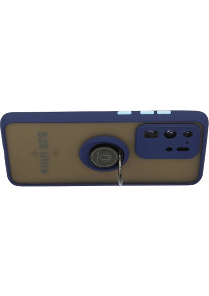 Samsung Galaxy S20 Ultra Kılıf Montreal Yüzüklü Silikon Kapak - Lacivert - CPT108116-6501 modelleri