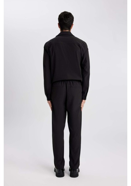 Jogger Düz Paça Her Yöne Esneyen Yazlık Kumaş Pantolon B6551AX24SP