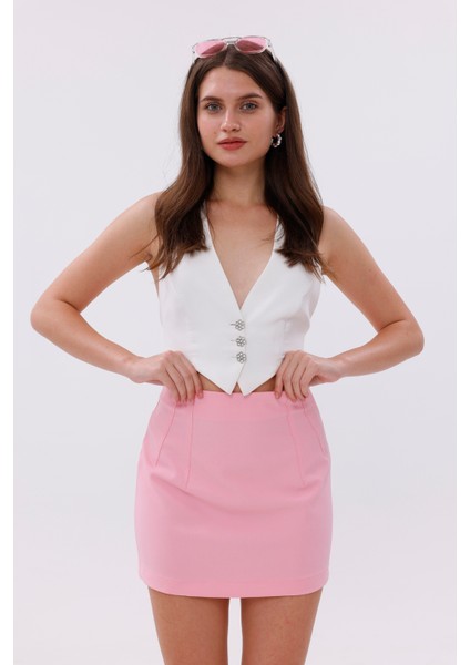 Fundacshoosesxgenıus Kadın Pensli Etek Iç Göstermez Lamineli kadın etek Kadın-Etek fiyatları