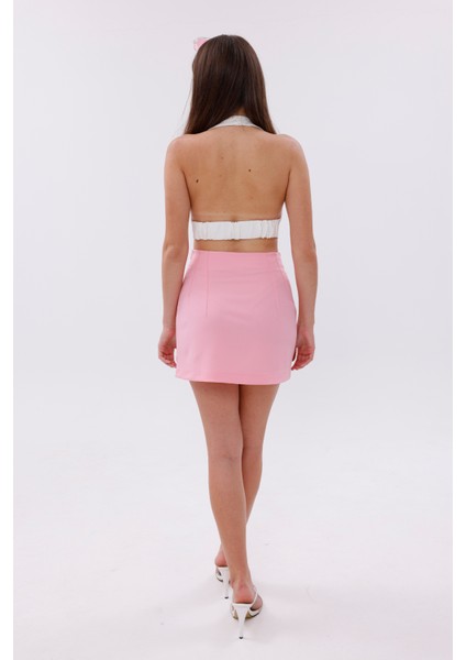 Fundacshoosesxgenıus Kadın Pensli Etek Iç Göstermez Lamineli kadın etek Kadın-Etek indirimleri