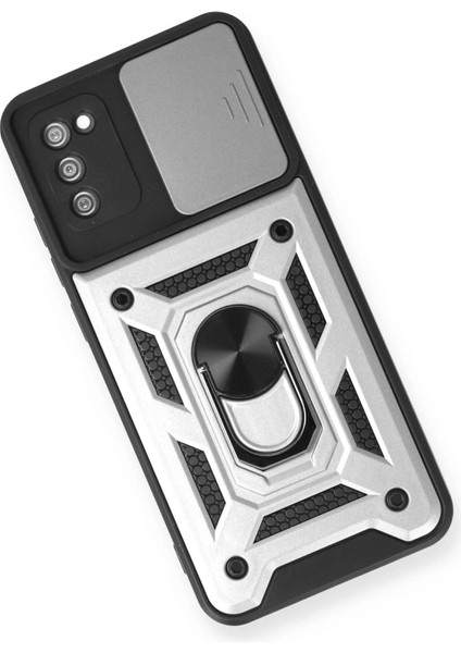 Samsung Galaxy A03S Kılıf Pars Lens Yüzüklü Silikon - Gümüş - CPT102041-4262 modelleri