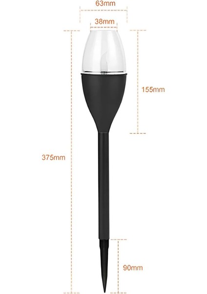 Güneş Enerjili Bahçe Aydınlatması Alev Efekti Solar Bahçe Yürüyüş Yol Aydınlatma Solar Bahçe 3 Adet fiyatları