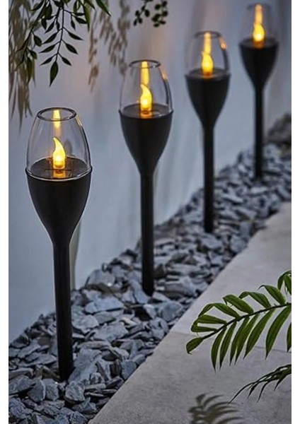 Güneş Enerjili Bahçe Aydınlatması Alev Efekti Solar Bahçe Yürüyüş Yol Aydınlatma Solar Bahçe 3 Adet fırsatları