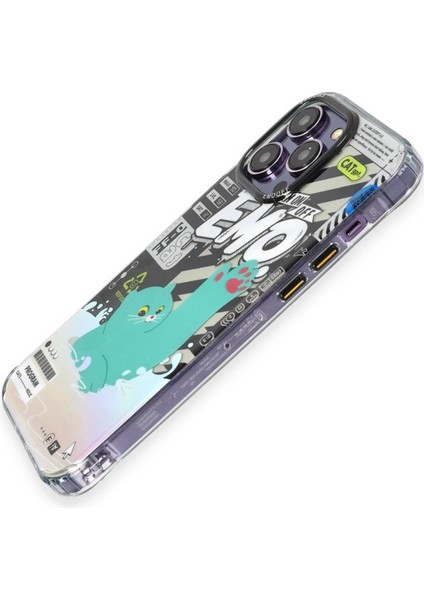 iPhone 14 Pro Max Kılıf Cat Desenli Kapak - Cat - 3 modelleri