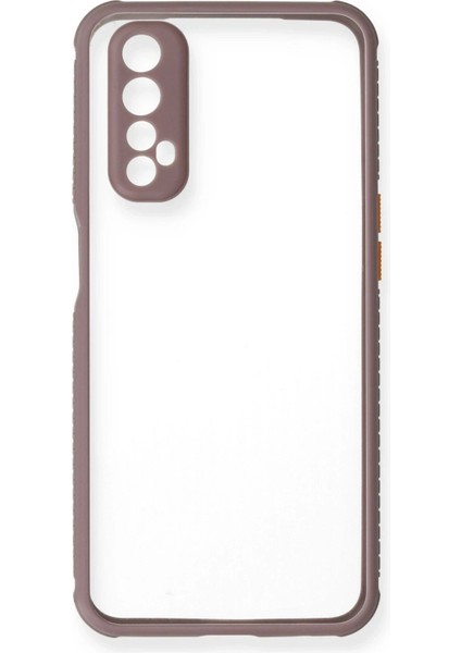 Realme 7 Kılıf Miami Şeffaf Silikon - Açık Mor - CPT109849-8282