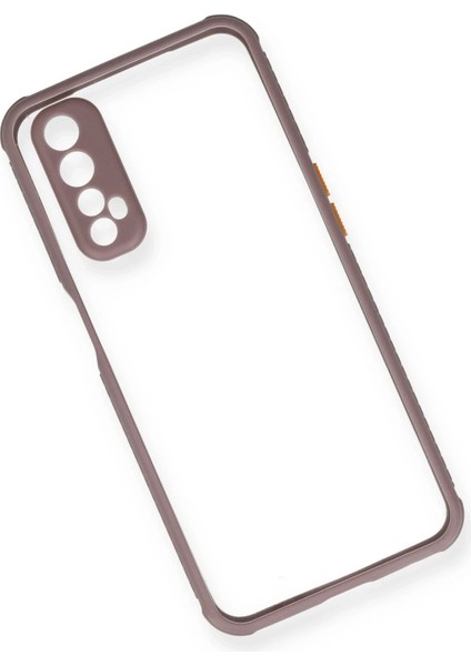 Realme 7 Kılıf Miami Şeffaf Silikon - Açık Mor - CPT109849-8282