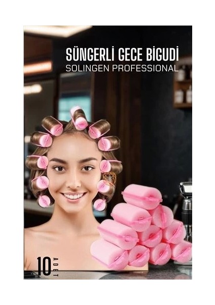 Süngerli Gece Bigudisi 3 cm 10 Adet