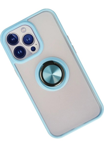 iPhone 13 Pro Max Kılıf Montreal Yüzüklü Silikon Kapak - Buz Mavi - CPT103747-9980 fiyatları
