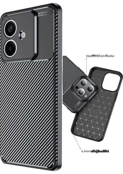 Oppo A3 Kılıf Auto Focus Karbon Kapak - Siyah - CPT103298-4217 modelleri