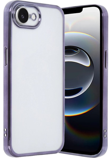 iPhone 16E Kılıf Lensli Silikon - Mor - CPT108058-5948