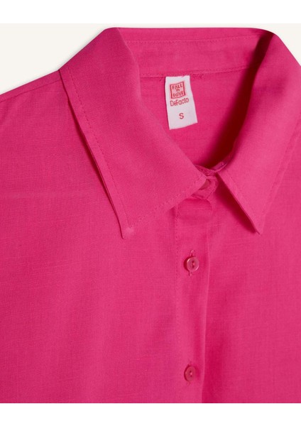 Regular Fit Pamuklu Plaj Gömleği-Fall in Love W8241AZ24SM