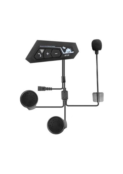 BT22 Kask Kulaklık Bluetooth Motosiklet Kulaklık 5.0 Bluetooth Interkom Motorsiklet Kulaklık