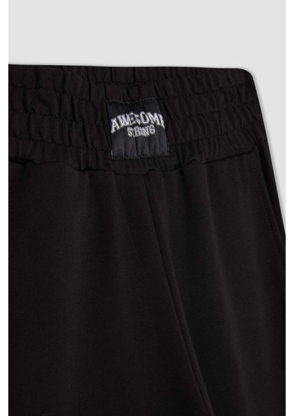 DeFactoFit Sporcu Jogger Eşofman Altı Standart Fit Basic Düz